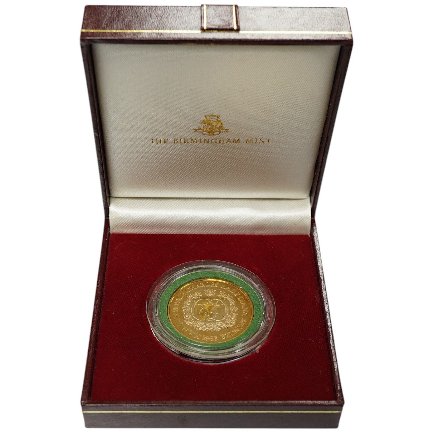 Birmingham mint, Charles and Diana Spencer wedding 1981, 9ct. gold medal, 18.3 grams.